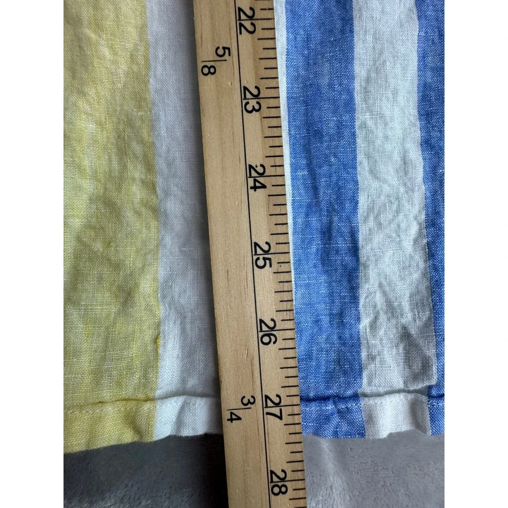 Polo Ralph‎ Lauren Mens Linen Multi Color Striped Short Sleeve Camp Shirt 1404